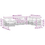 vidaXL Ensemble de canapés d'extérieur 8 pc Blanc et anthracite
