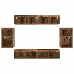vidaXL Centre de divertissement 8 Pièces Bois ancien 40 x 28.5 x 40 cm