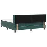 vidaXL Lit à ressorts avec matelas Vert foncé 180 x 200 cm Velours