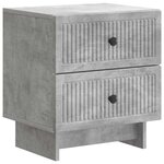 vidaXL Cabinet de chevet avec tiroir Gris béton 43 x 34 5 x 47 5 cm