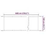 vidaXL Auvent vertical Taupe 140x600 cm Tissu oxford