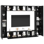 vidaXL Ensemble meuble TV 10 Pièces Chêne noir 30 5 x 30 x 90 cm