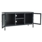 vidaXL Meuble TV Anthracite 105x35x52 cm Acier et verre