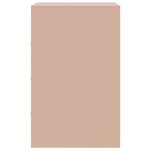 vidaXL Table de chevet rose 34 5x39x62 cm acier