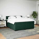 vidaXL Sommier à lattes de lit et matelas Vert foncé 200x200cm Velours