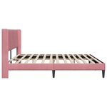 vidaXL Cadre de lit avec tête de lit Rose 180 x 200 cm Velours