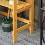 Table de rempotage jardinage pliable - étagère plateau acier galvanisé avec rebord - bois sapin pré-huilé