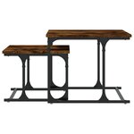 vidaXL Table basse gigogne 2 Pièces chêne fumé bois d'ingénierie