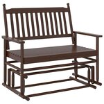 vidaXL Banc balancelle marron 118x70x104 5 cm bois massif de peuplier