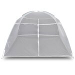 vidaXL Tente de camping 200x150x145 cm Fibre de verre Blanc