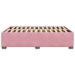 vidaXL Cadre de lit Rose 160x200 cm Velours