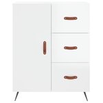 vidaXL Buffet Blanc brillant 69 5x34x90 cm Bois d'ingénierie