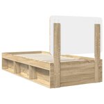 vidaXL Cadre de lit Sonoma 100 x 200 cm Bois de pin massif