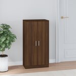 vidaXL Armoire à chaussures Chêne marron 55x35x108cm Bois d'ingénierie