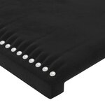 vidaXL Tête de lit avec oreilles Noir 203x16x78/88 cm Velours