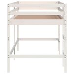 vidaXL Lit mezzanine enfants échelle blanc 90x200 cm bois pin massif