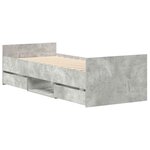 vidaXL Cadre de lit sans matelas gris béton 100x200 cm
