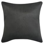 vidaXL Housse de coussin 4 Pièces 50x50 cm Polyester Faux daim Anthracite