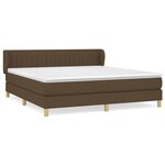 vidaXL Sommier à lattes de lit avec matelas Marron foncé 180x200 cm