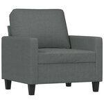 vidaXL Fauteuil avec repose-pied Gris foncé 60 cm Tissu