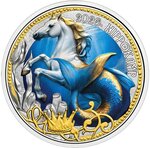 Pièce de monnaie en Cupronickel 3 Euro g 16 Millésime 2025 Mythical Creatures Austria HIPPOCAMPUS