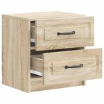 vidaXL Cabinet de chevet 2 Pièces Chêne Sonoma 43 x 34 5 x 44 5 cm