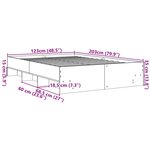 vidaXL Cadre de lit sans matelas chêne marron 120x200 cm