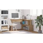 vidaXL Bureau d'angle chêne artisanal 200 5x50x76 cm bois d'ingénierie