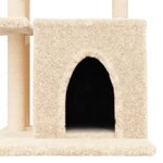 vidaXL Arbre à chat avec griffoirs en sisal crème 83 5 cm