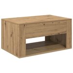 vidaXL Table basse Chêne artisanal 80 x 50 x 40 cm Bois d'ingénierie