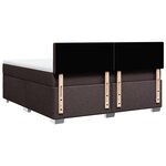 vidaXL Sommier à lattes de lit avec matelas Marron foncé 180x200 cm
