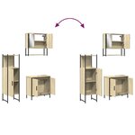 vidaXL Ensemble de meubles de salle de bain 3 Pièces chêne sonoma