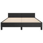 vidaXL Cadre de lit avec tête de lit sans matelas noir 140x190 cm