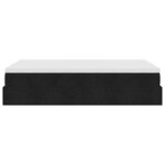 vidaXL Cadre de lit ottoman avec matelas noir 120x190 cm tissu