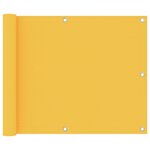 vidaXL Écran de balcon Jaune 75x500 cm Tissu Oxford