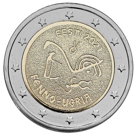 Monnaie 2 euros commémorative estonie 2021 - peuples finno-ougriens