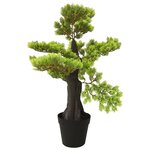 vidaXL Bonsaï de cyprès artificiel avec pot 60 cm Vert