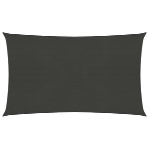 vidaXL Voile d'ombrage 160 g/m² anthracite 3x6 m PEHD