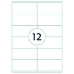 rillprint Étiquettes autocollantes 105x48 mm 1000 feuilles Blanc