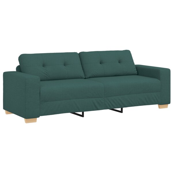 Canapé 3 places vidaXL Vert Foncé 180 cm en Tissu