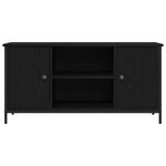 Meuble TV vidaXL Noir Chêne 100x40x50 cm Bois d'ingénierie et Acier