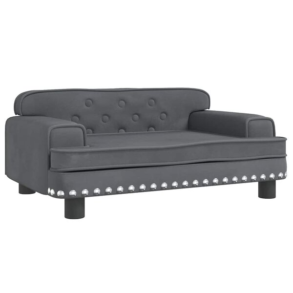 vidaXL Canapé pour enfants gris foncé 70x45x30 cm velours