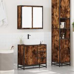 vidaXL Ensemble de meubles de salle de bain 2 Pièces Chêne fumé