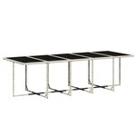 vidaXL Ensemble à manger de jardin 11Pièces avec coussins gris poly rotin