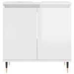 vidaXL Armoire de bain blanc brillant 58x33x60 cm bois d'ingénierie