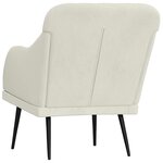 vidaXL Fauteuil Crème 63x76x80 cm Velours