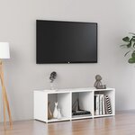 vidaXL Meuble TV Blanc 107x35x37 cm Aggloméré