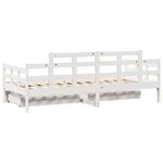 vidaXL Lit de jour et tiroirs sans matelas blanc 80x200 cm bois massif