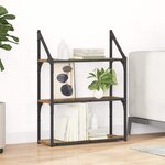 vidaXL Étagère Murale Bois Ancien 60 x 21 x 78 5 cm Bois d'ingénierie