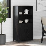 vidaXL Haut Armoire Chêne noir 62 x 36 x 121 5 cm Bois d'ingénierie